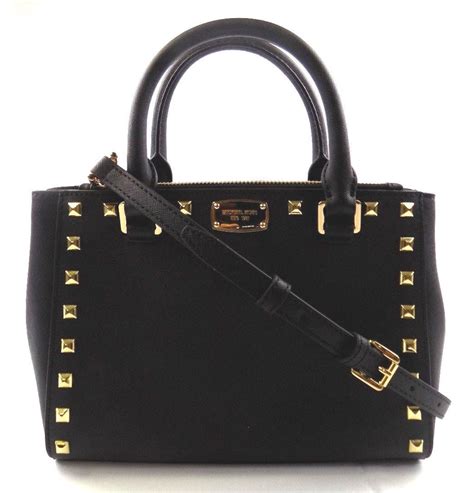 michael kors kellen xs satchel black|Michael Kors leather satchel large.